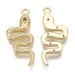 Brass Micro Pave Cubic Zirconia Pendants&nbsp;KK-R136-047-NF
