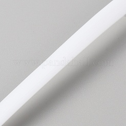 プラスチックの模造籐籐  立体織り素材  DIYのための  家具編み物  フラット  ホワイト  8.5x1mm  約60~70 M /バンドル  500グラム/バンドル&nbsp;DIY-WH0449-32