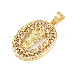 Religion Brass Micro Pave Clear Cubic Zirconia Pendants&nbsp;CU-CBAD306-21G