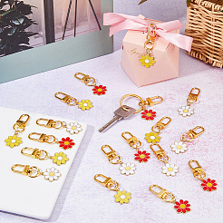 Flower Alloy Enamel Pendant Decoration&nbsp;HJEW-DC00011