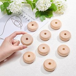 木製の車輪  DIY木製工芸品玩具アクセサリー  バリーウッド  48.5x16.5mm  穴：8.5mm&nbsp;WOOD-OC0001-51