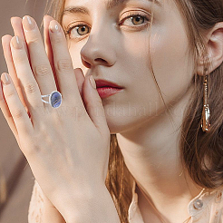 DIY Oval Finger Rings Making Kit&nbsp;DIY-BBC0003-15P