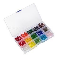15 Colors Electroplate Glass Beads&nbsp;EGLA-X0006-02B-8mm