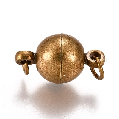 Brass Magnetic Clasps with Loops&nbsp;KK-XCP0001-09-1