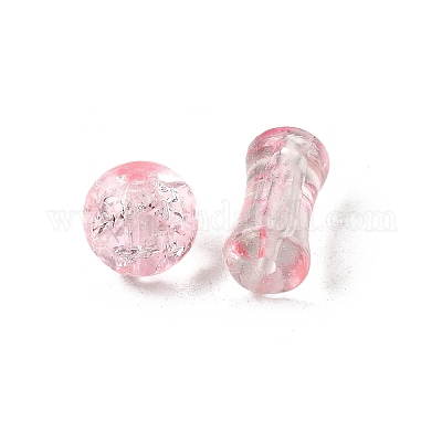 透明ガラスビーズ  混合図形  ピンク  5.5~16x6~11.5x6.5~10.5mm  穴：1.2~1.6mm  約1470個/1000g&nbsp;DGLA-C005-01E-1