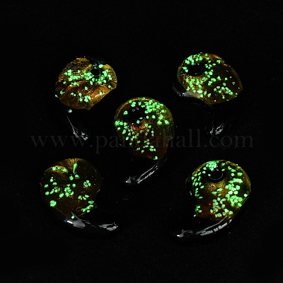 Luminous Handmade Silver Foil Lampwork Beads&nbsp;LAMP-F022-05E-1