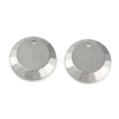 CCBプラスチックペンダント  フラットラウンド  プラチナ  18x3.5mm  穴：1.8mm&nbsp;CCB-G020-40B-P-1