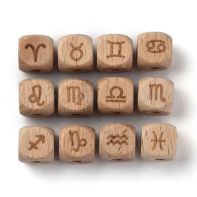 Natural Wood Constellation Beads&nbsp;WOOD-M002-09-1