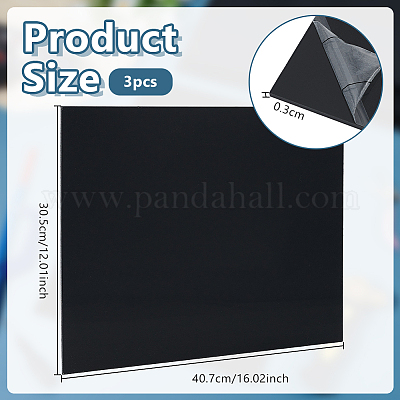 プラスチックシート  長方形  ブラック  40.7x30.5x0.3cm&nbsp;FIND-WH0199-401E-01-1