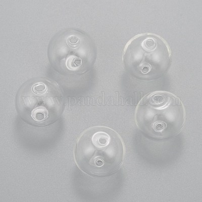 手作りの吹きガラスドームビーズ ラウンド 透明 20mm 穴：2mmの通販 