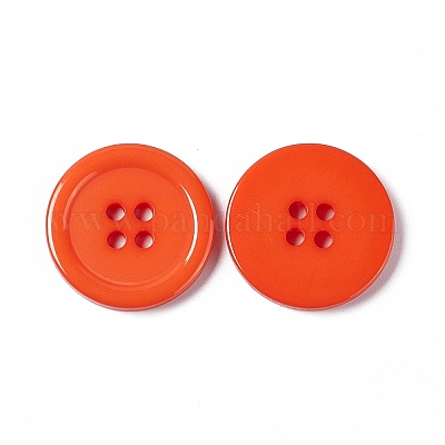 樹脂ボタン  染め  フラットラウンド  ミックスカラー  22x3mm  穴：2mm  195個/袋&nbsp;RESI-D030-22mm-M-1
