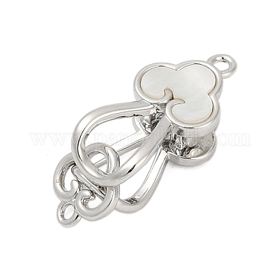 Brass Interlocking Clasps&nbsp;KK-U059-03P-1