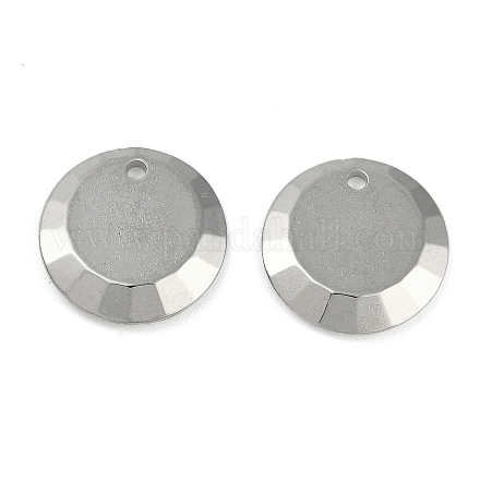 CCBプラスチックペンダント  フラットラウンド  プラチナ  18x3.5mm  穴：1.8mm&nbsp;CCB-G020-40B-P-1