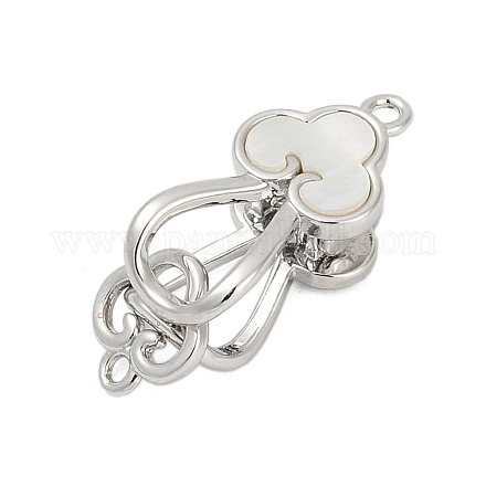 Brass Interlocking Clasps&nbsp;KK-U059-03P-1