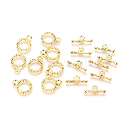 合金マンテル  リング  ゴールドカラー  リング：13x10x1.5mm  穴：1.6mm  バー：14x5.5x1.5mm  穴：1.8mm&nbsp;TIBE-G015-07G-1