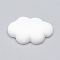 Resin Cabochons, Cloud, White, 25x17x5.5mm