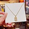 Stainless Steel Cable Chain Necklaces, Rhinestone Pendant Necklaces, Oval, 8.27~19.69 inch(21~50cm)