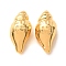 Brass Beads, Conch Shell Shape, Rack Plating, Long-Lasting Plated, Golden, 12x5.5x5.5mm, Hole: 1.8mm