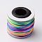 Nylon Satin Rattail Cords, Beading Threads for Bracelet Jewelry Making Chinese Knotting Macrame Craft, Colorful, 2mm, about 10.93 yards(10m)/roll