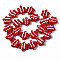 Handmade Bumpy Lampwork Beads Strands, Starfish, Red, 21~22x25~26x7~8mm, Hole: 1.4mm, about 22pcs/strand, 18.11 inch(46cm)