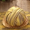 Cashmere Segment Dyed Yarn, for Weaving, Knitting & Crochet, Yellow, 2mm, about 131.23 Yards(120m)/Skein