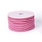 Polyester Braided Cord, Pearl Pink, 3mm, about 8.74 yards(8m)/roll
