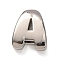Brass Beads, Long-Lasting Plated, Rack Plating, Lead Free & Cadmium Free, Platinum, Letter A, 21x17x7mm, Hole: 18x4mm