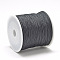 Nylon Braided Cord, Chinese Knotting Cord for Jewelry Making Macrame Craft, Black, 1mm, about 284.33 yards(260m)/roll