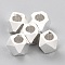 Brass Spacer Beads, Cadmium Free & Lead Free, Long-Lasting Plated, Faceted Column, 925 Sterling Silver Plated, 4x4~5mm, Hole: 2mm