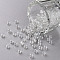 Glass Seed Beads, Trans. Colours Lustered, Round, Clear, 3mm, Hole: 1mm, about 1111pcs/50g, 50g/bag, 18bags/2pounds