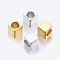 Brass Beads, Cube, Mixed Color, 4x4x4mm, Hole: 3mm