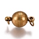 Brass Magnetic Clasps with Loops&nbsp;KK-XCP0001-09-2