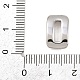 0番真鍮ビーズ  長持ちメッキ  ラックめっき  鉛フリー＆カドミウムフリー  プラチナ  14x9x5mm  穴：11x3mm&nbsp;KK-B167-B167-26P-10-3