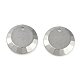CCBプラスチックペンダント  フラットラウンド  プラチナ  18x3.5mm  穴：1.8mm&nbsp;CCB-G020-40B-P-1