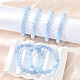 Natural & Dyed White Jade Bead Stretch Bracelets&nbsp;BJEW-K212-B-018-4