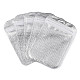 半透明のプラスチック製再封可能な包装袋  長方形  銀  13x8.5x0.03cm&nbsp;OPP-Q006-03S-1