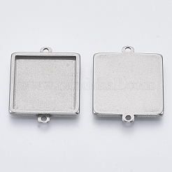 Non-Tarnish 304 Stainless Steel Cabochon Connector Settings&nbsp;STAS-R101-05A