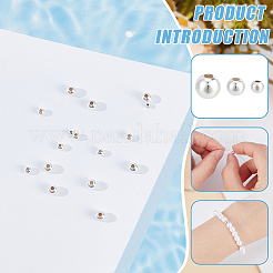 60 個 3 スタイル 925 スターリングシルバービーズ  ラウンド  銀  2~4x2~3.5mm  穴：0.5~1.5mm  20個/スタイル&nbsp;STER-BC0002-11