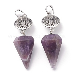 Natural Amethyst Pendants&nbsp;G-O194-22
