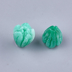 合成サンゴビーズ  染め  花芽  ダークシアン  8.5x7mm  穴：1mm&nbsp;CORA-S026-20A-08