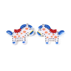 Printed Opaque Resin Beads&nbsp;RESI-N043-07A