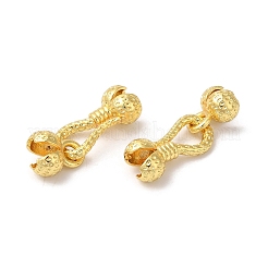 ラックメッキ真鍮フックとのフッククラスプ  カドミウムフリー＆鉛フリー  花  18KGP本金メッキ  17.1x7.7x5.5mm  穴：3.7/3.1mm&nbsp;KK-S375-17G