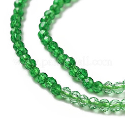 2 Colors Transparent Glass Beads Strands&nbsp;GLAA-G093-01L