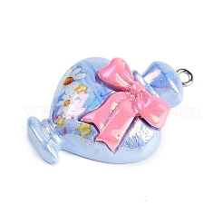 UV Plating Opaque Resin Pendants&nbsp;RESI-R458-04A
