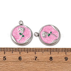 304 Stainless Steel Enamel Pendants&nbsp;STAS-P406-18P-02