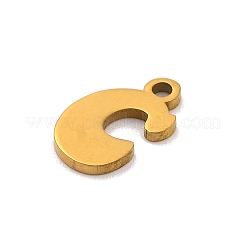 ステンレススチールチャーム201個  レーザー切断  レターチャーム  文字C  10.5x6.5x1mm  穴：1.2mm&nbsp;STAS-U016-01G-C