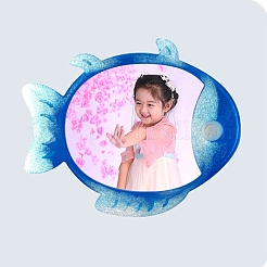 Diy額縁シリコンモールド  レジン型  UVレジン用  エポキシ樹脂工芸品作り  魚  ディープスカイブルー  132x111x9mm  内径：120x96mm&nbsp;DIY-C014-04D