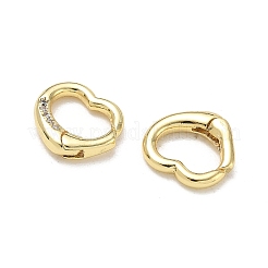 Brass Micro Pave Clear Cubic Zirconia Spring Gate Rings&nbsp;CU-CBA9234-23G
