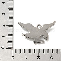 変色防止304ステンレススチールペンダント  イーグルチャーム  ステンレス鋼色  27.5x29x4mm  穴：2x1mm&nbsp;STAS-Q334-33P