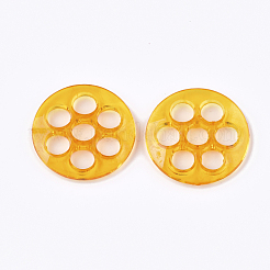 クリアアクリルコネクター  フラットラウンド  ミックスカラー  28x5mm  穴：6mm  約450個/500g&nbsp;TACR-S133-136